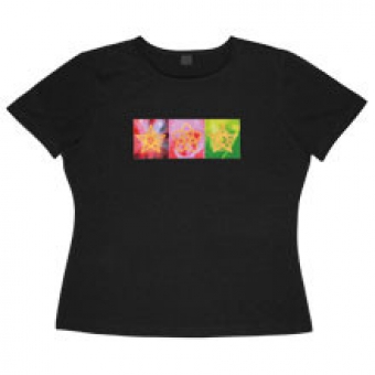 Venus-T-Shirt, SCHWARZ mit Farbdruck für Damen!